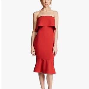 LIKELY Conrad strapless fitted midi dress